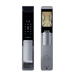 D6 Full-automatic 3D face recognition + 5.0-inch active intercom peephole dual camera fingerprint smart door lock