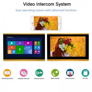 IP Intercoms System 10 Inch Display Monitor Tuya Smart APP Remote RFIC Access Video Door Phone Villa Apartment Doorbell Camera