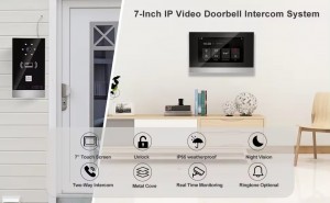 7 Inch Video Door Phone Intercom System Tuya Digital Doorbell with Camera and Monitor RFID Access Door Bell for Home Villa