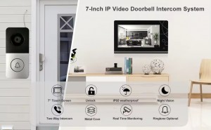 High quality WiFi camera doorbell with power adapter RJ45 Cat 5 built-in Tuya smart video door intercom system