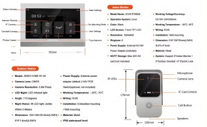 CAT5 Digital IP POE Smart Doorbell Intercom Kit Tuya Smart IP Door Bell Camera Touch Screen 7 Inch Audio Video Intercom System