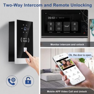 Smart Digital IP Video Intercom Doorbell Camera Home Villa 7_ Intercom Door Phone Cat 5 RJ45 Wired Video Door Bell for Villa