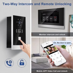 7 Inch Video Door Phone Intercom System Tuya Digital Doorbell with Camera and Monitor RFID Access Door Bell for Home Villa