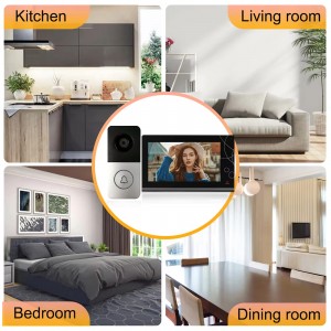 High quality WiFi camera doorbell with power adapter RJ45 Cat 5 built-in Tuya smart video door intercom system