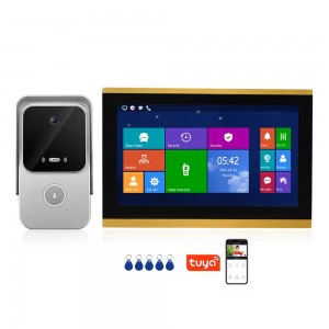 IP Intercoms System 10 Inch Display Monitor Tuya Smart APP Remote RFIC Access Video Door Phone Villa Apartment Doorbell Camera