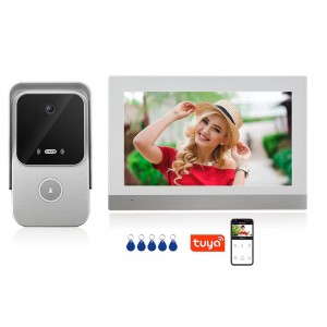 CAT5 Digital IP POE Smart Doorbell Intercom Kit Tuya Smart IP Door Bell Camera Touch Screen 7 Inch Audio Video Intercom System